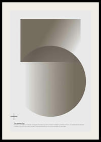 Grafinis skaičius penki šviesiame fone su rudais atspalviais-2