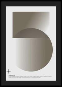 Grafinis skaičius penki šviesiame fone su rudais atspalviais-4