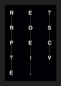 Grafisk text i vitt på svart bakgrund med ordet retrospective-1