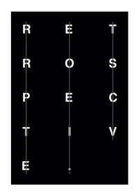 Grafisk text i vitt på svart bakgrund med ordet retrospective-3