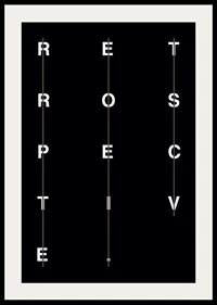 Grafisk text i vitt på svart bakgrund med ordet retrospective-4
