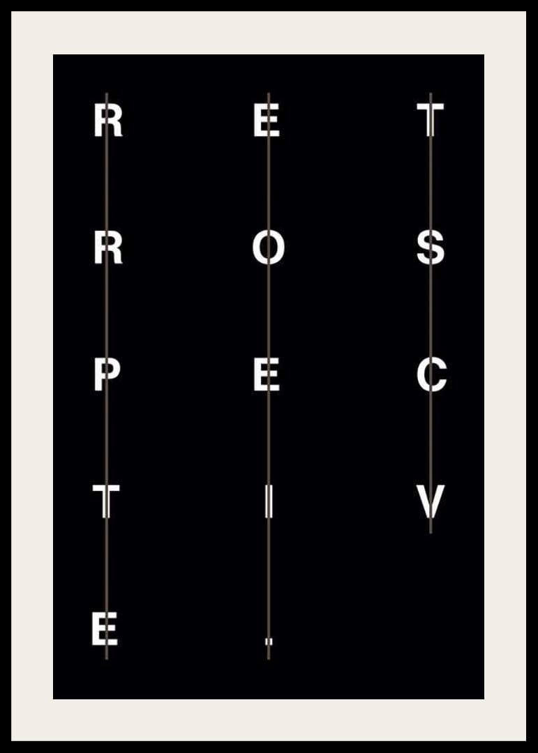 Texte graphique en blanc sur fond noir avec le mot rétrospective-12