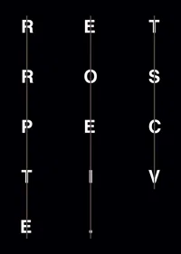 Grafisk text i vitt på svart bakgrund med ordet retrospective-7