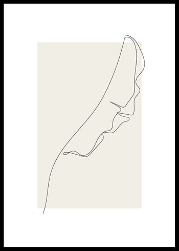 Plagát Banana Leaf Line Art No1