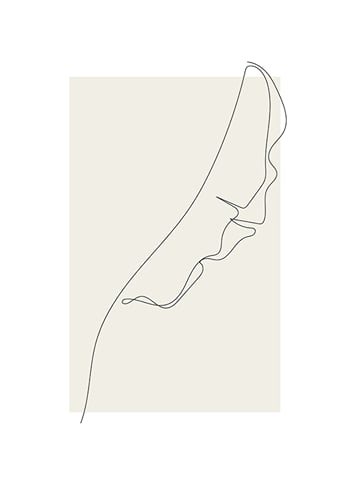 Poster Banana Leaf Line Art No1