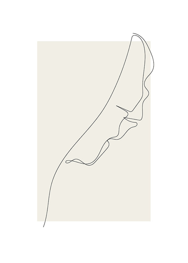 Plakāts Banana Leaf Line Art No1