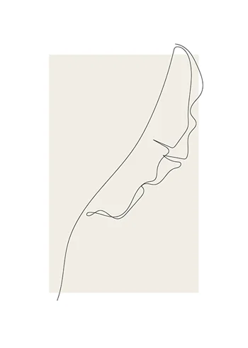 Poster Banana Leaf Line Art No1