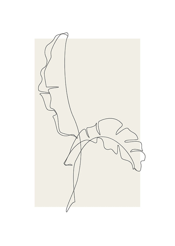 Plakāts Banana Leaf Line Art No2