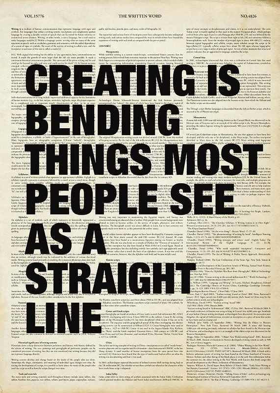 Juliste Creating Is Bending