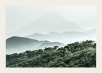 Sumun peittämiä vuoria ja tiheää metsää pehmeissä vihreissä sävyissä-3