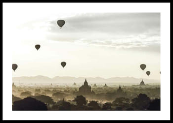 Poster Air Balloons Over Tempel