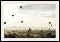 Fotografi av luftballonger över tempel i Bagan, Myanmar-2