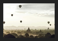 Photograph of hot air balloons over temples in Bagan, Myanmar-5