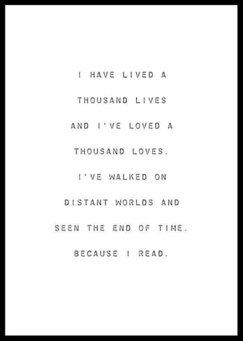 Poster Because I Read