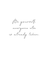 Quote in black writing style on white background, minimalist style-1