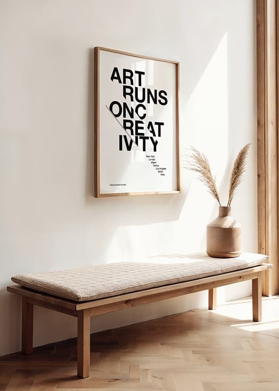 Juliste Art Runs On Creativity crossfade