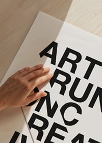 Graphic text poster in black and white with named art cities-3