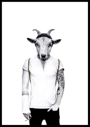 Poster Sanna Wieslander Hipster Goat