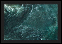 Aerial view of turquoise sea with white wave patterns and foam-4