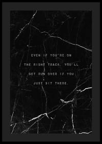 Citation en texte blanc sur motif en marbre noir, style minimaliste-0