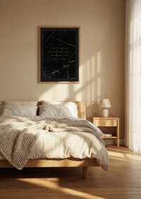 Citation en texte blanc sur motif en marbre noir, style minimaliste-8