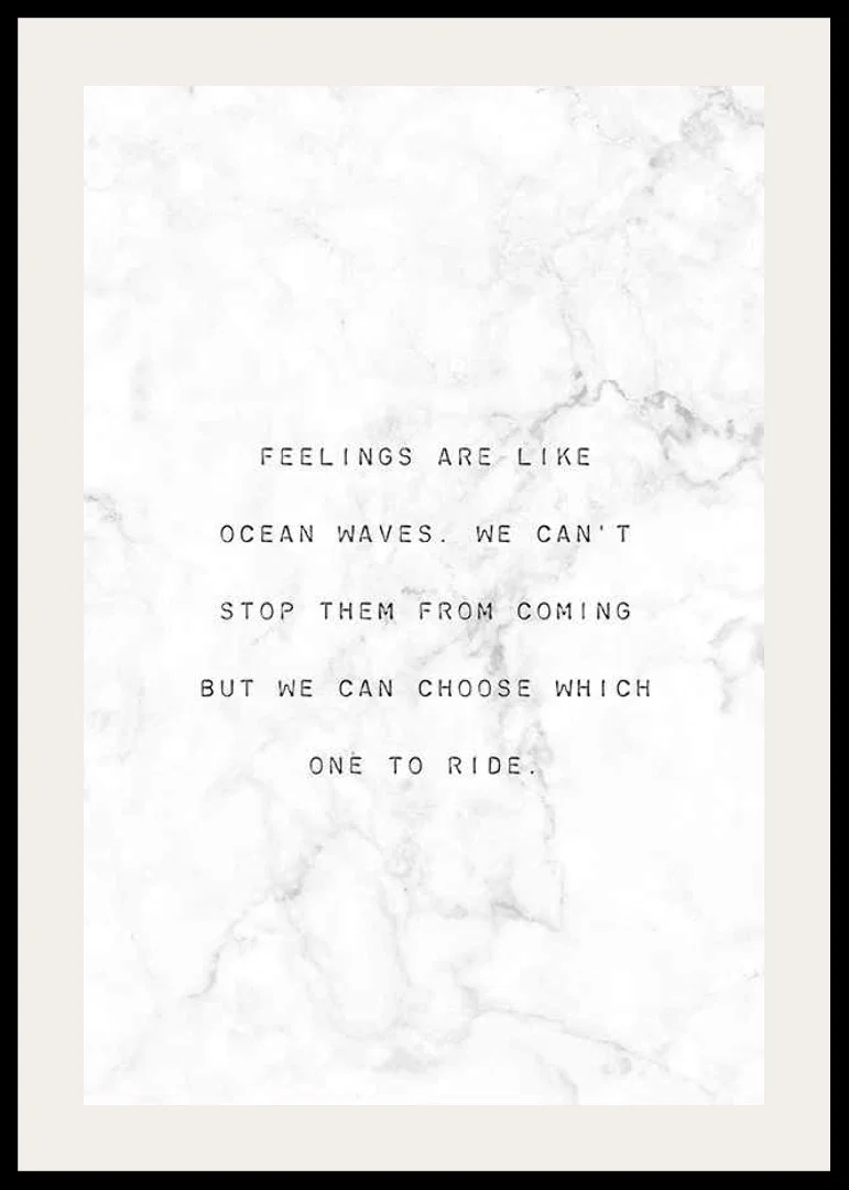 Centered black text with quote against white marbled background-12