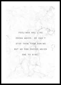 Centered black text with quote against white marbled background-0