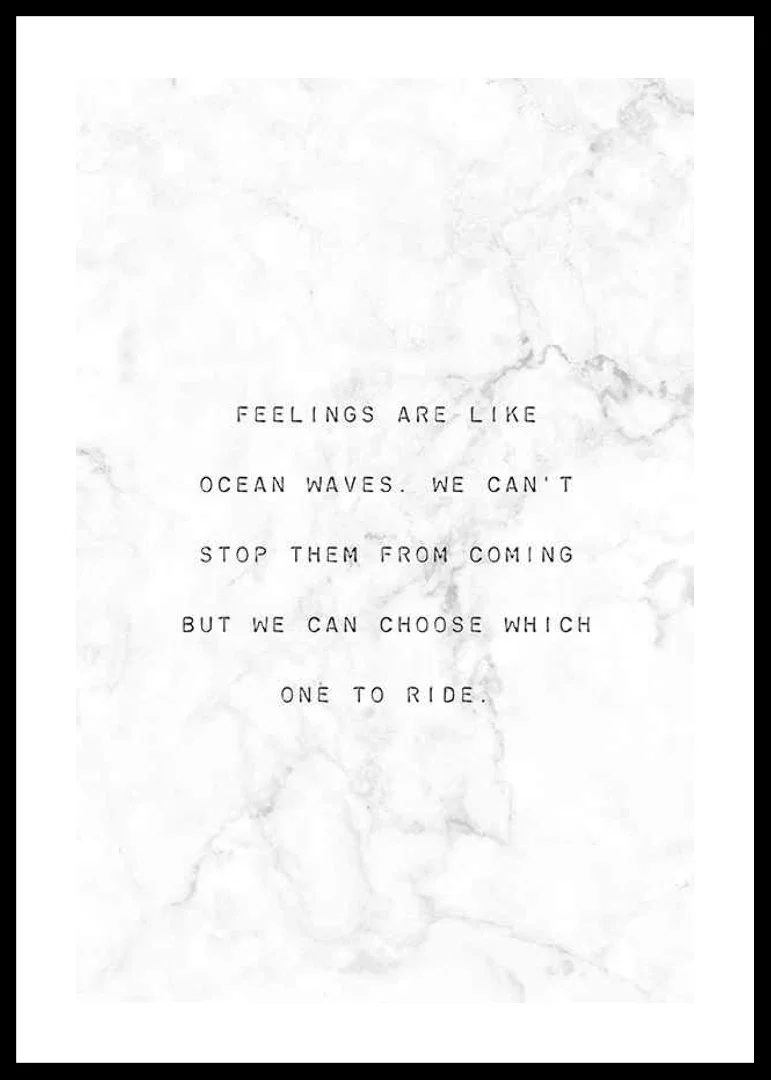 Centered black text with quote against white marbled background-12