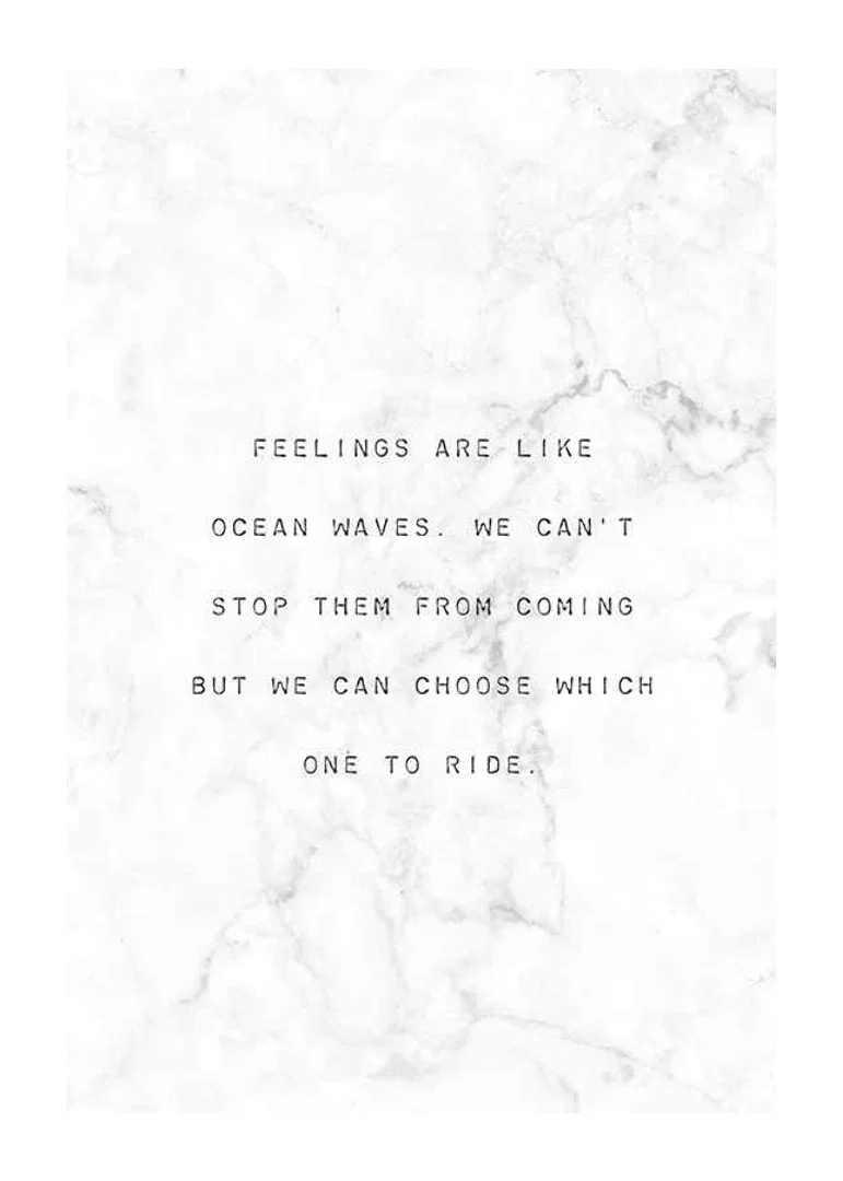 Centered black text with quote against white marbled background-12