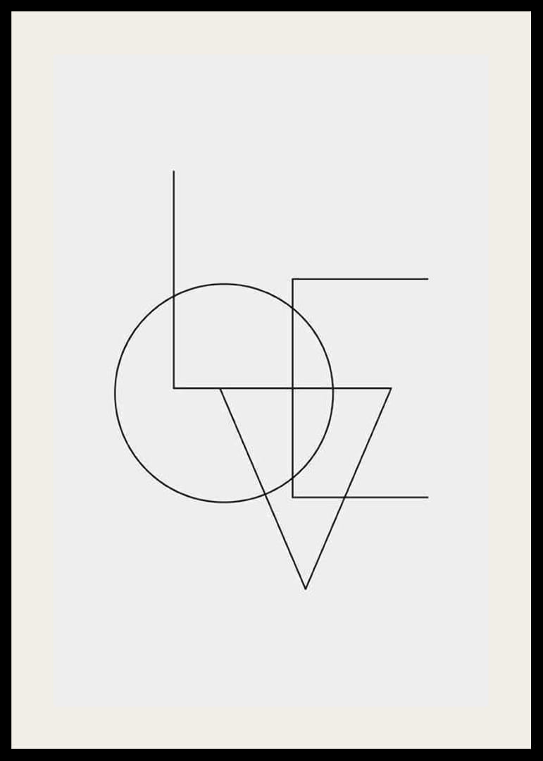 Geometric typography with thin black lines on light gray background-12