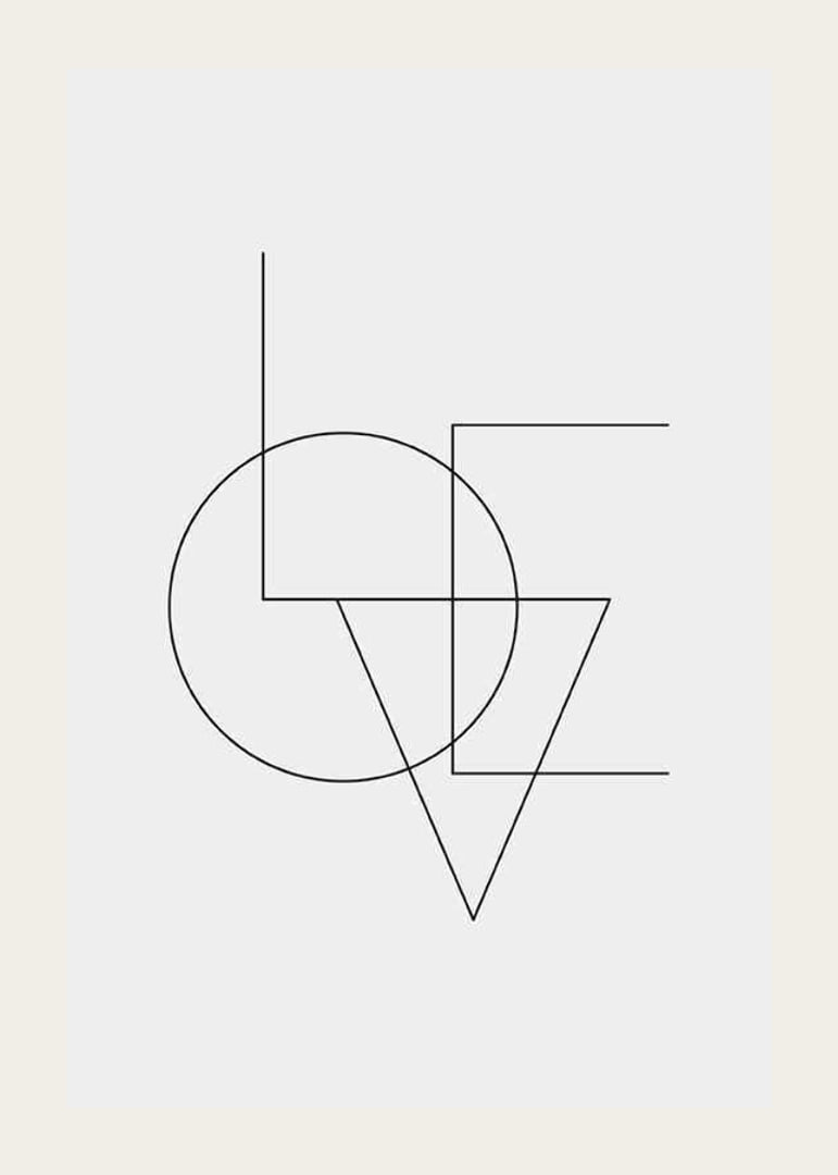 Geometric typography with thin black lines on light gray background-12