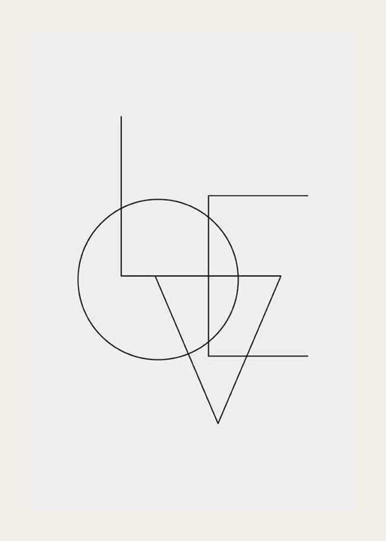 Geometric typography with thin black lines on light gray background-12