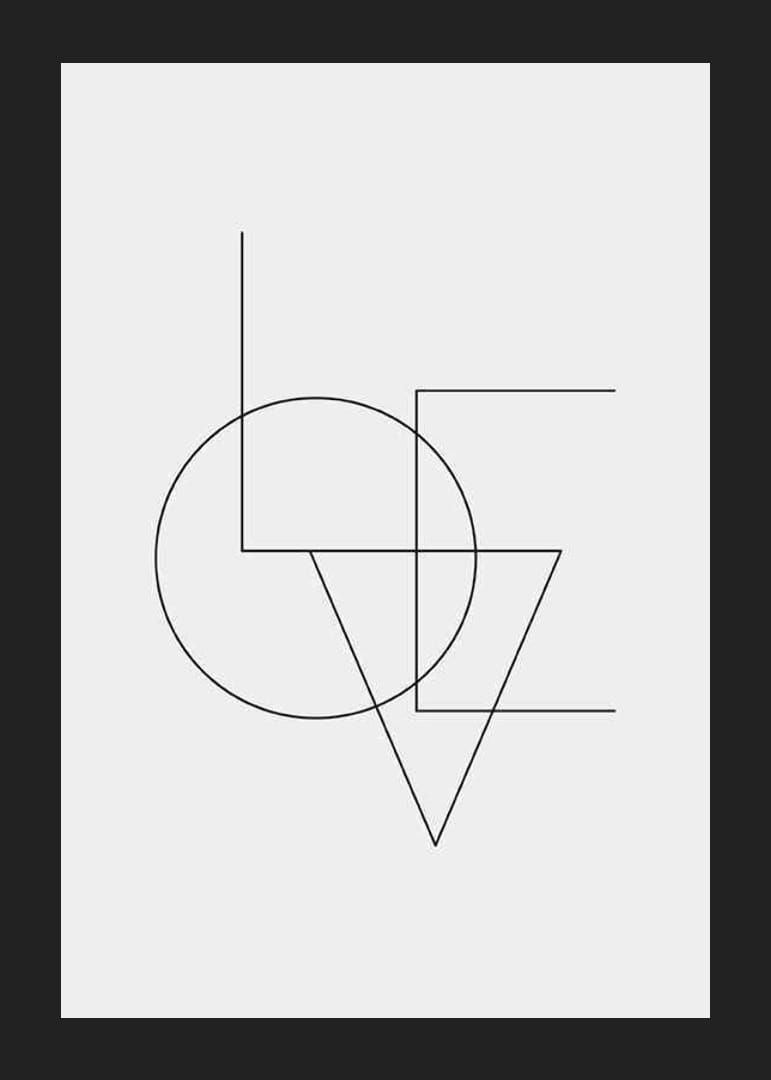 Geometric typography with thin black lines on light gray background-12