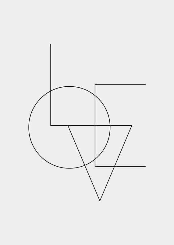 Geometric typography with thin black lines on light gray background-12
