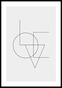 Geometric typography with thin black lines on light gray background-0