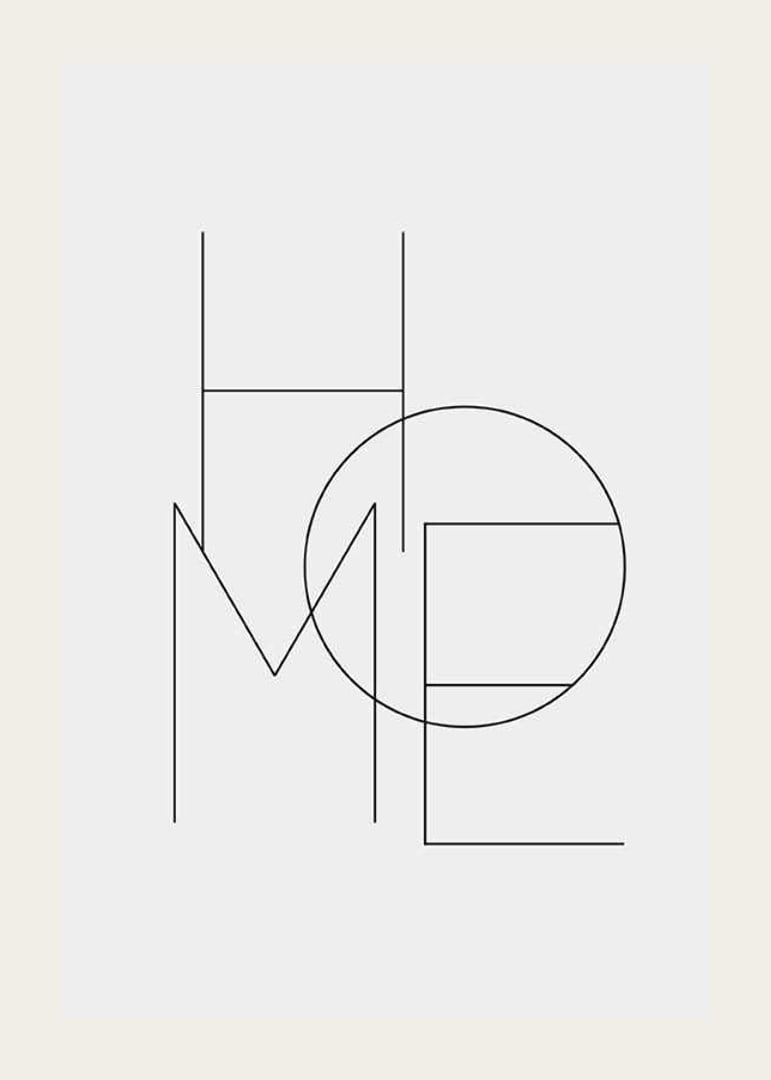 Minimalistinen typografia ohuilla mustilla viivoilla, vaaleanharmaalla taustalla-12