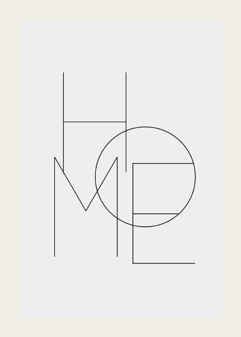 Minimalistisk typografi med tynne, svarte linjer, lysegrå bakgrunn-12