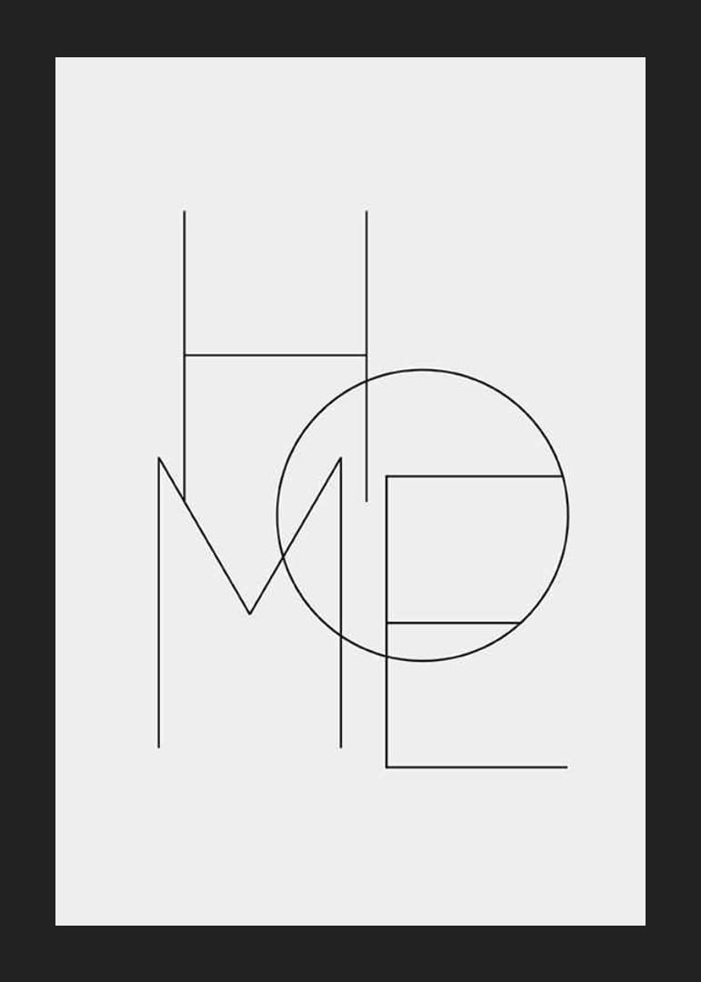 Minimalistisk typografi med tynne, svarte linjer, lysegrå bakgrunn-12