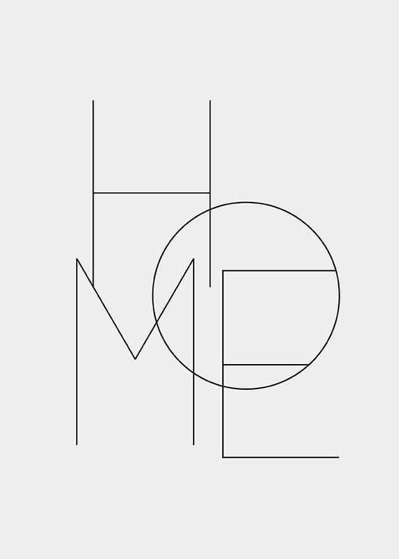 Minimalistinen typografia ohuilla mustilla viivoilla, vaaleanharmaalla taustalla-12