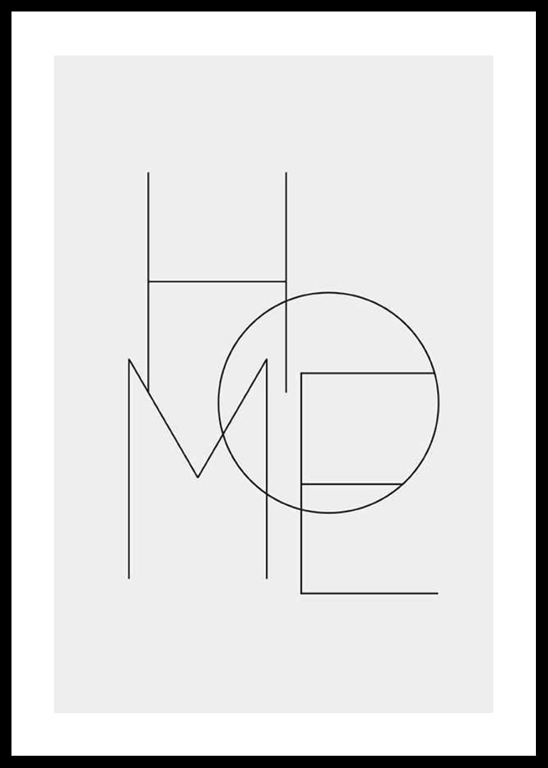 Minimalistinen typografia ohuilla mustilla viivoilla, vaaleanharmaalla taustalla-12