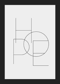 Minimalistický typografický dizajn so slovom HOPE v čiernych čiarach-5