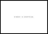 Minimalist text with the message mindset is everything-0