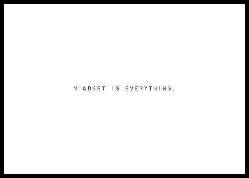 Minimalist text with the message mindset is everything-12