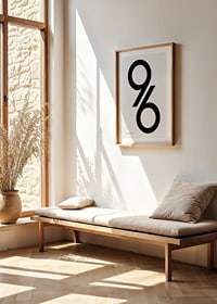 Graphic illustration of the number 96 in black on light gray-8