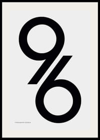 A 96-os szám grafikus ábrázolása fekete színnel világosszürke alapon-2