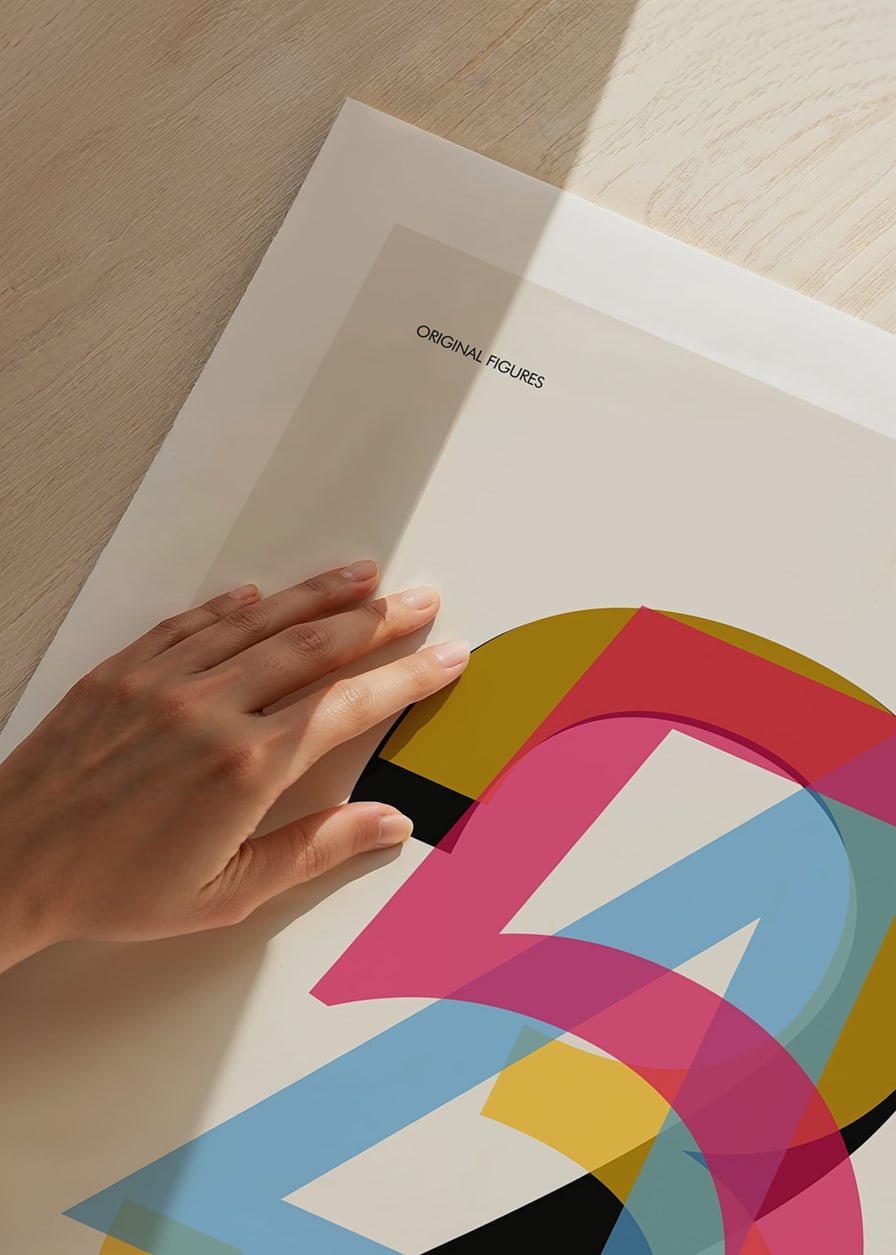 Graphic illustration of the numbers 2, 3, 4 and 5 in color-12