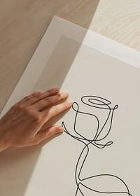 Line Art Rose-5
