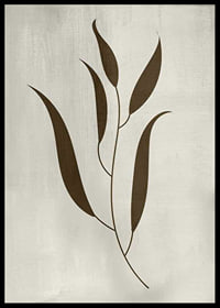 Graphic illustration of brown leaves against beige background-6