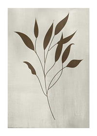 Grafisk illustration av bruna blad på gren mot beige bakgrund-1
