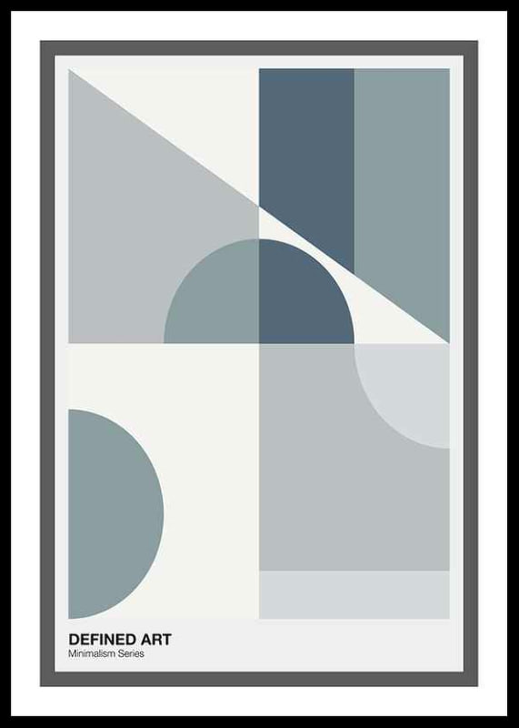 Illustrazione grafica con forme geometriche in blu e grigio-12